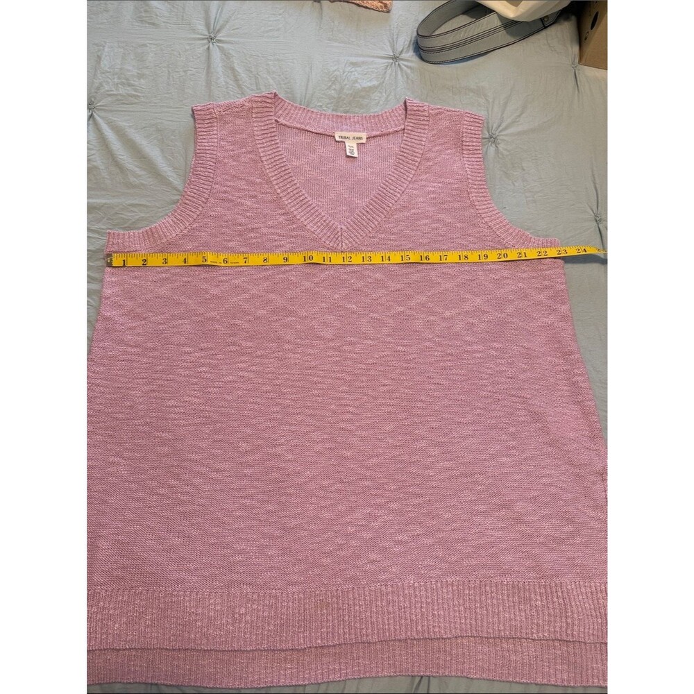 Tribal Pink Sleeveless V-Neck Sweater Vest